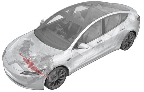 Înlocuirea casetei de direcție la Tesla Model 3