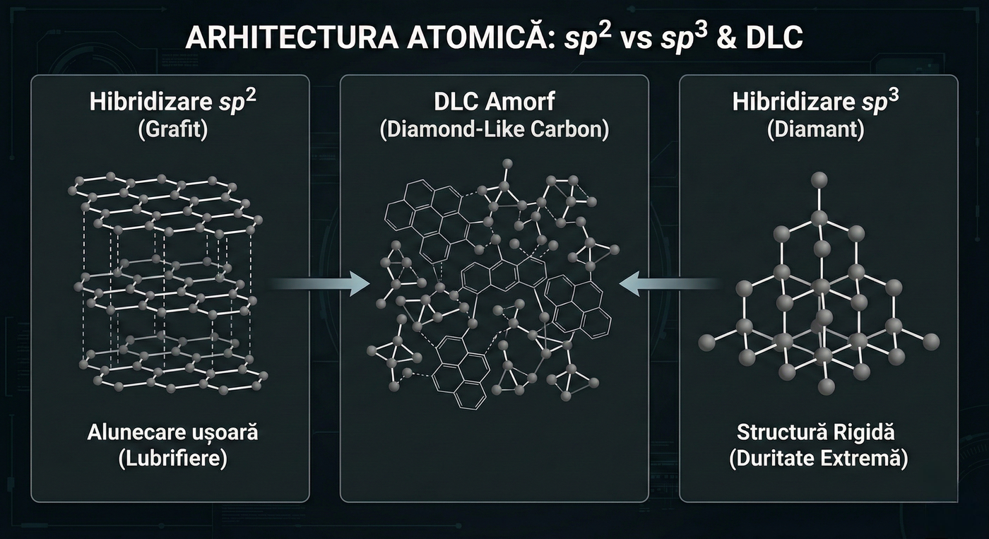 Arhitectura atomică, sp2 vs sp3 vs DLC